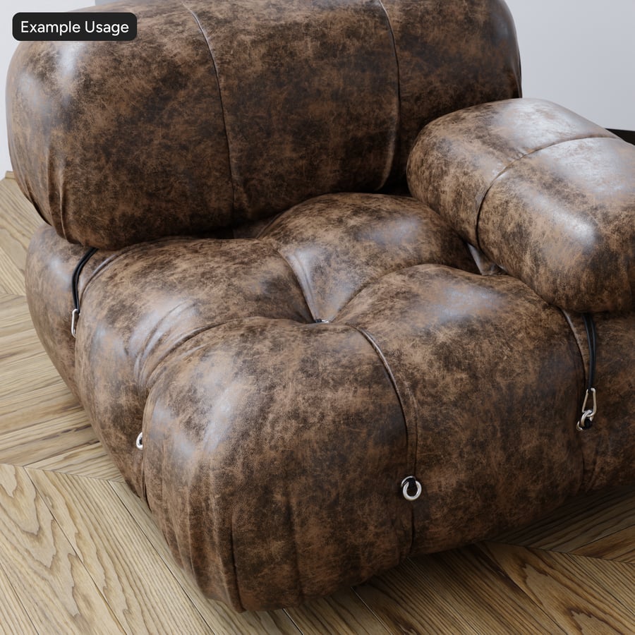 Patina Vintage Kunstleer Textuur, Donkerbruin