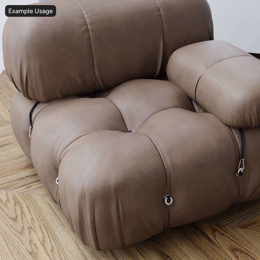 Vollnarbiges Ziegenleder Textur, kaffeebraun