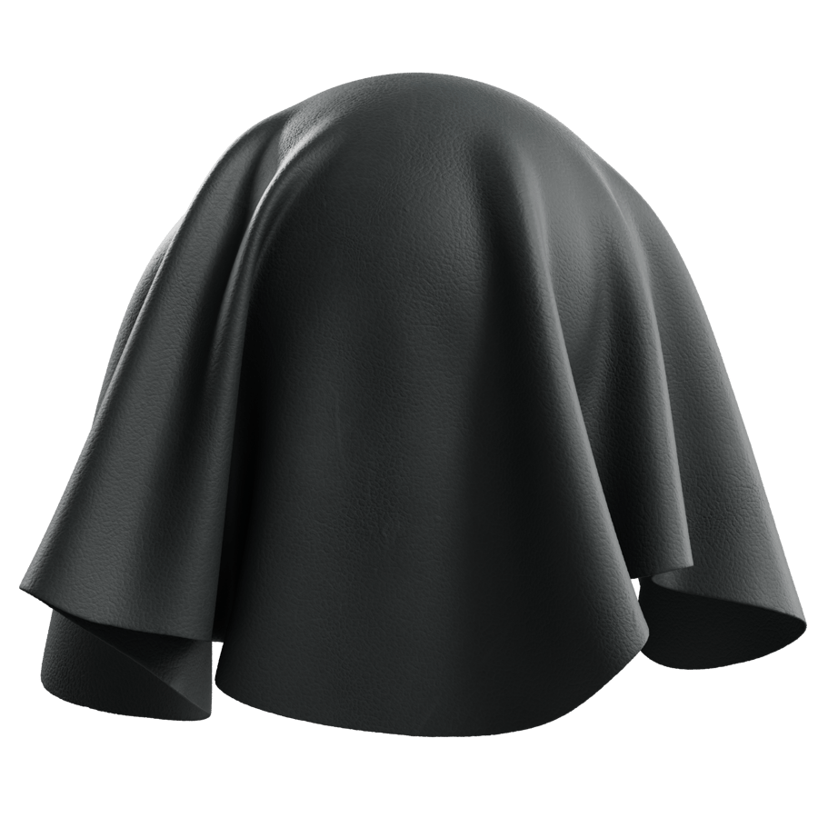 Full Grain Sheepskin Leather Texture, Black