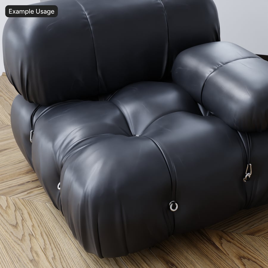 Sleek Leather Texture, Black
