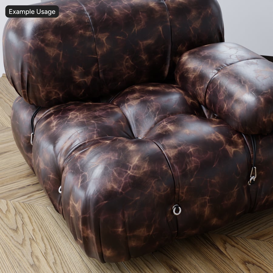 Fudge Ripple Glatte Vintage-Lederstruktur, Braun