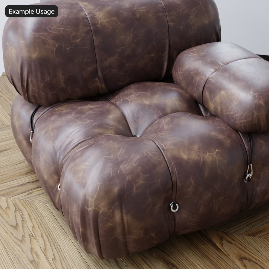 Ripple Glad Vintage Leer Textuur, Bruin, Chocolade