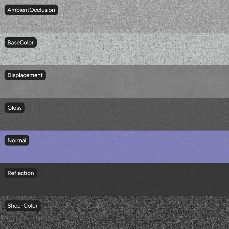Textura de tecido para estofos em feltro fresado, cinzento rústico