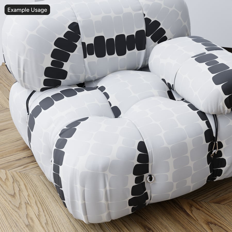 Škála Mid Century Pebble Pattern Textúra čalúnenia, sivá