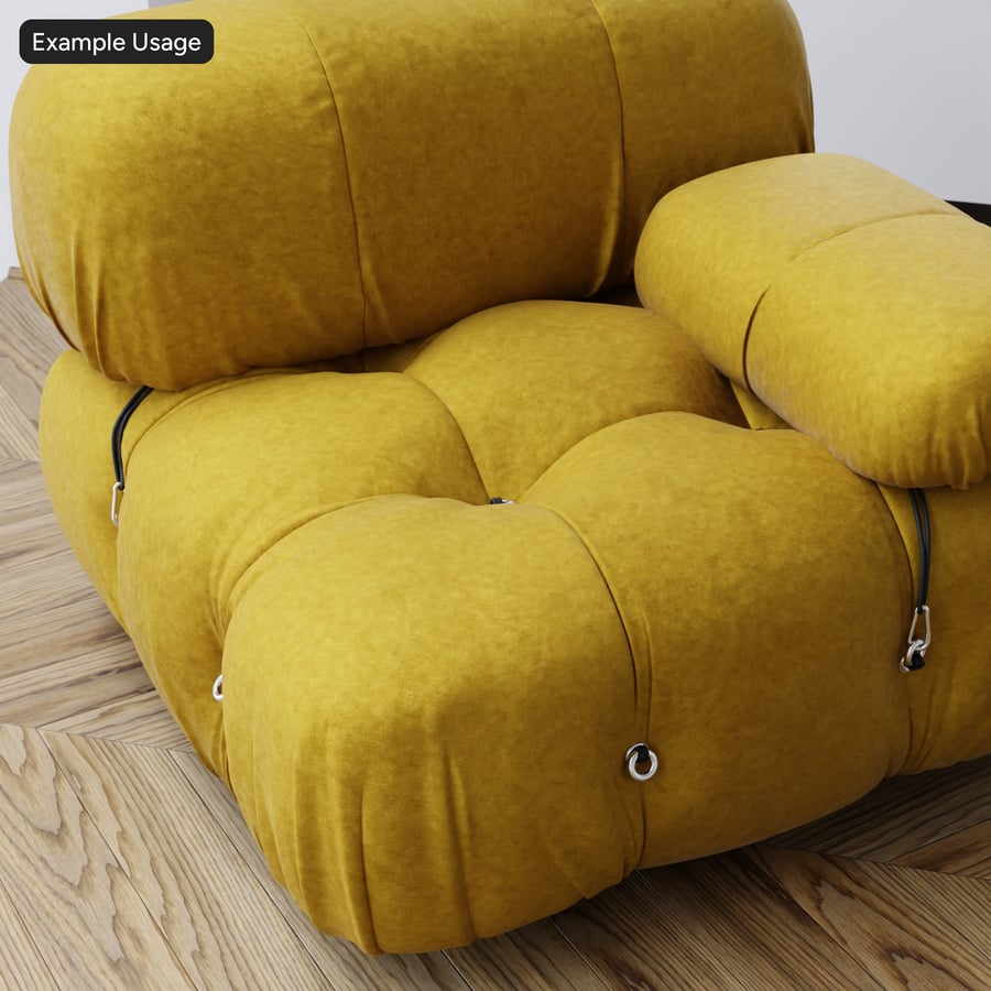 Tekstur Kain Pelapis Beludru Linen Mustard