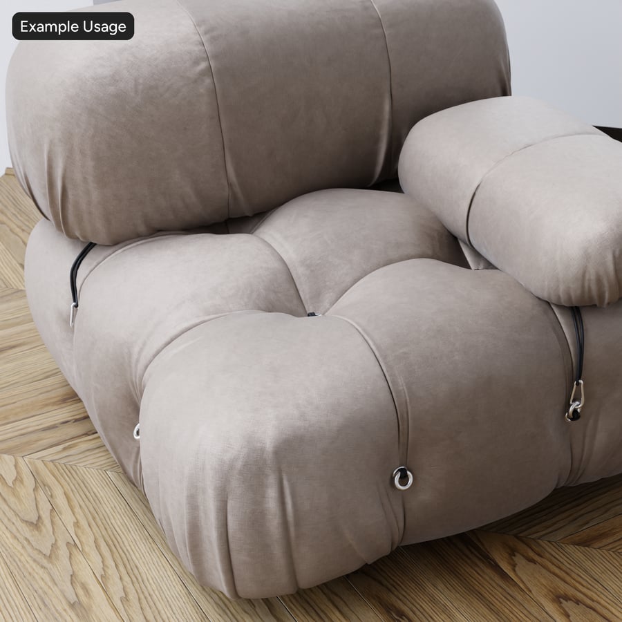 Polyester Kadife Döşemelik Kumaş Dokusu, Fil Grisi