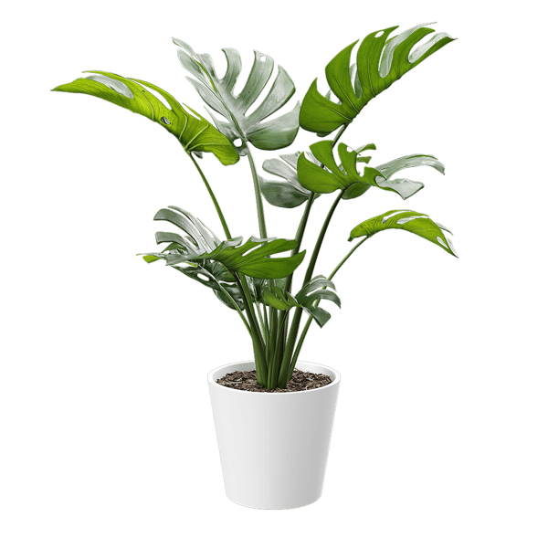 Monstera Deliciosa Rostlina Hrnková Rostlina Model