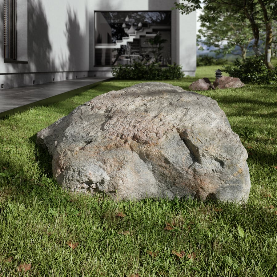 Pale Dimpled Low Large Rock Boulder Model (modèle de bloc rocheux)