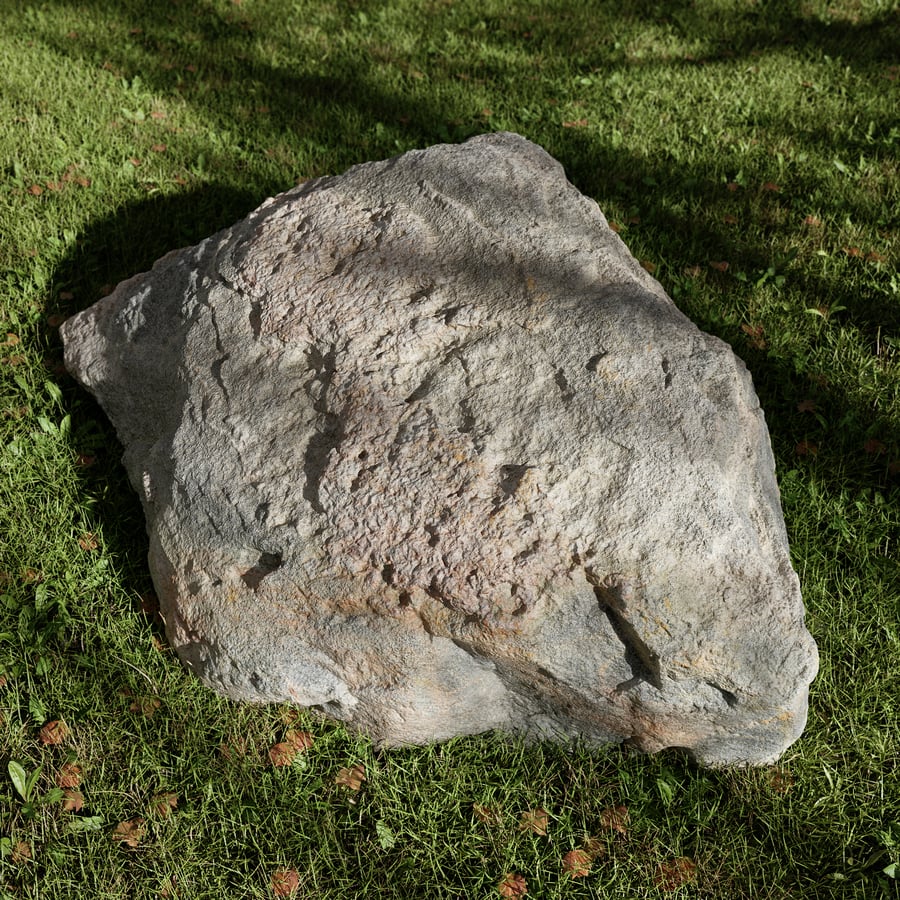 Pale Dimpled Low Large Rock Boulder Model (modèle de bloc rocheux)