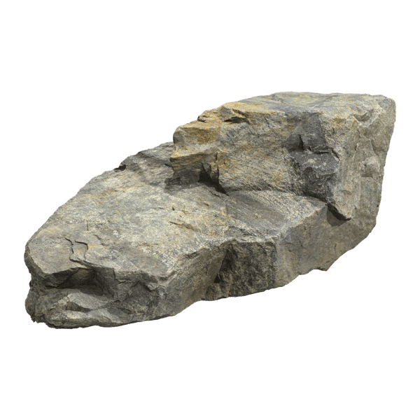 Cool Toned Curved Low Large Rock Boulder Model