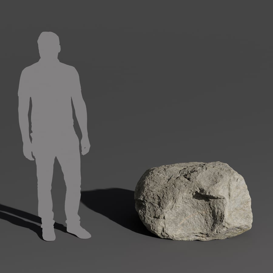 Modelo Cool Toned Divot Smooth Large Rock Boulder