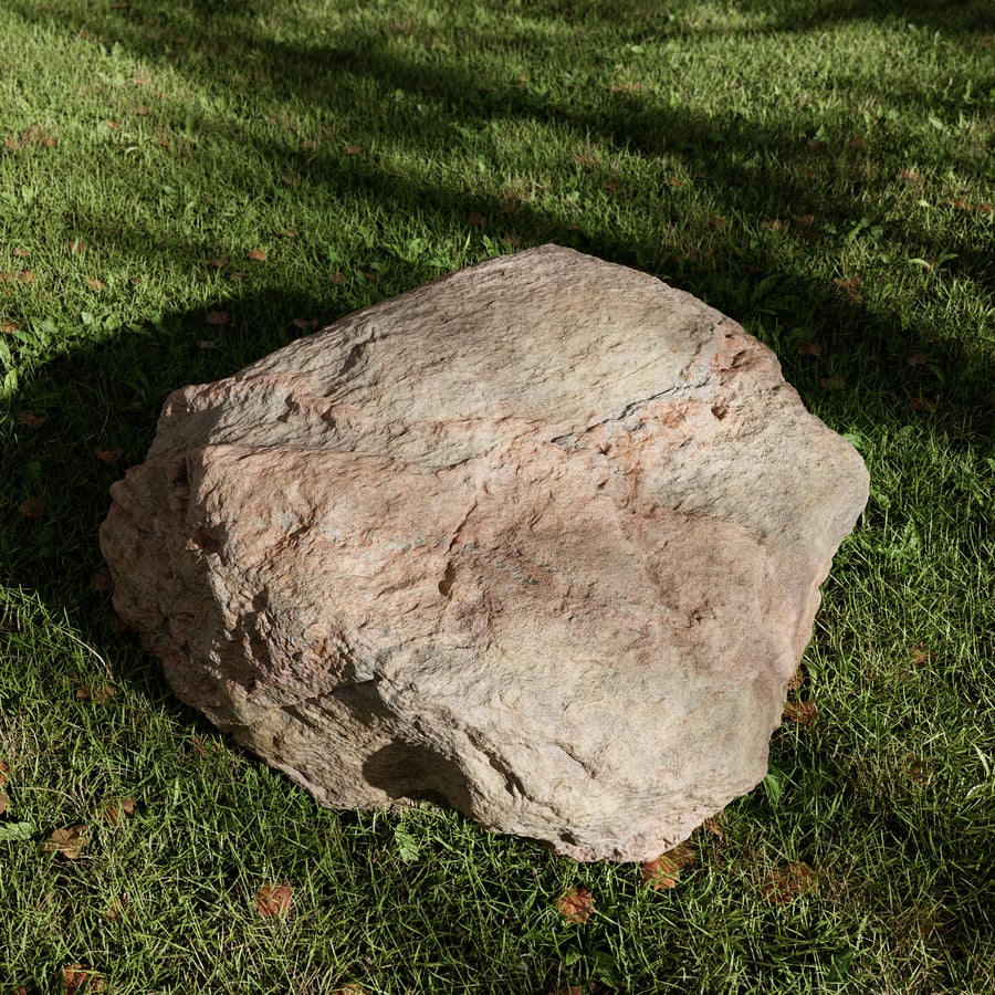 Модель валуна Rippled Round Large Rock, бледно-красный