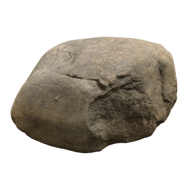 Mottled Smooth Large Rock Boulder Model, Red