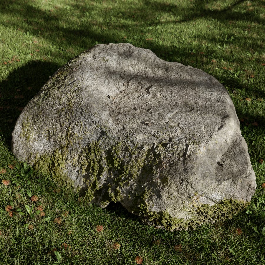 Cool Toned Dipped Mossy Smooth Large Rock Boulder Modèle