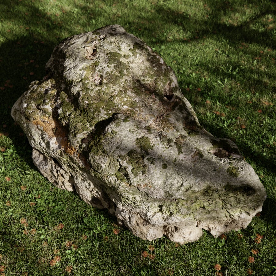 Modelo Mossy Rippled Large Rock Boulder