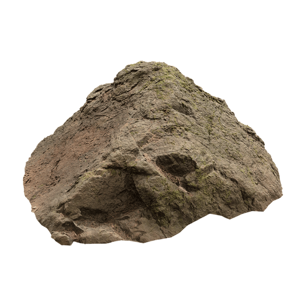 Model dużego głazu skalnego w ciepłej tonacji Mossy Jagged