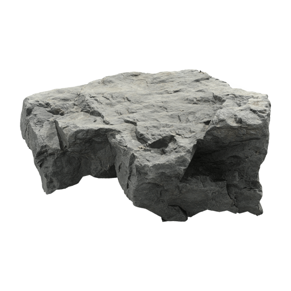 Cool Toned Jagged Large Rock Boulder Model