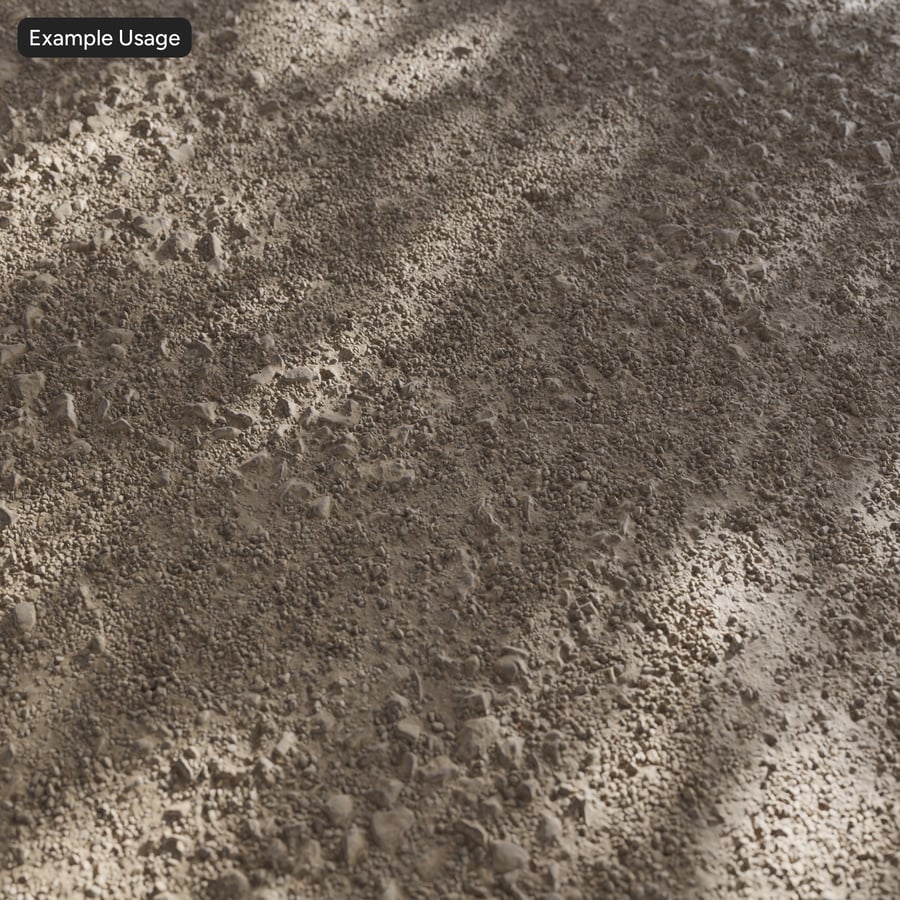 Small Pebbles and Scattered Rocks on Dirt Texture