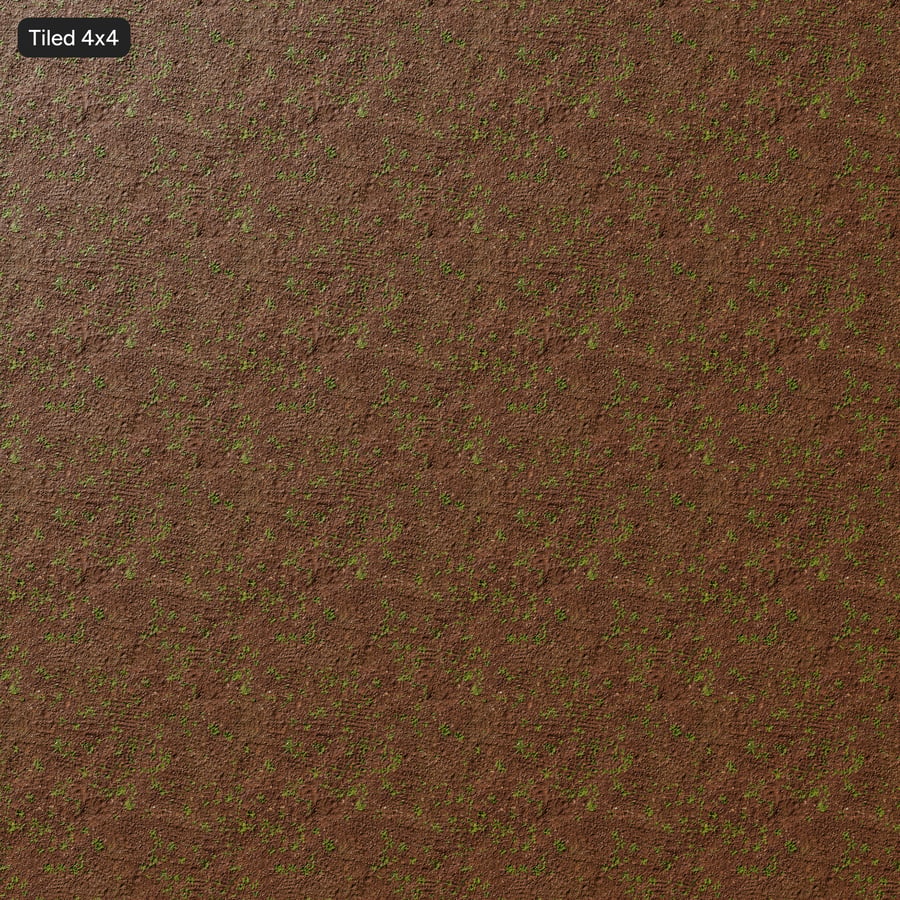 Tätt ogräs på bearbetad jord Textur