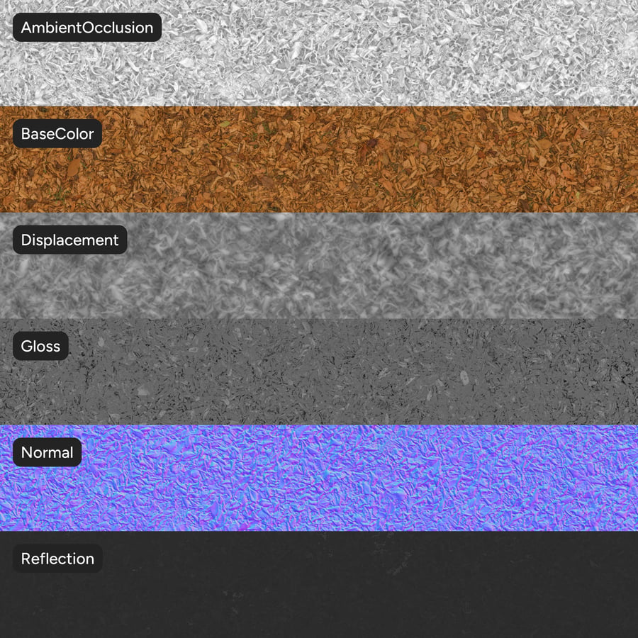 Blandade torkade löv Textur