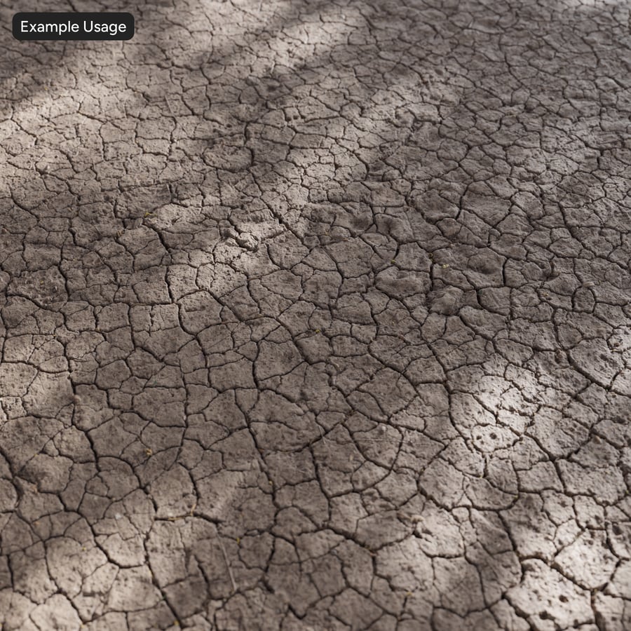 Dark Dry Cracked Mud Texture, Sepia