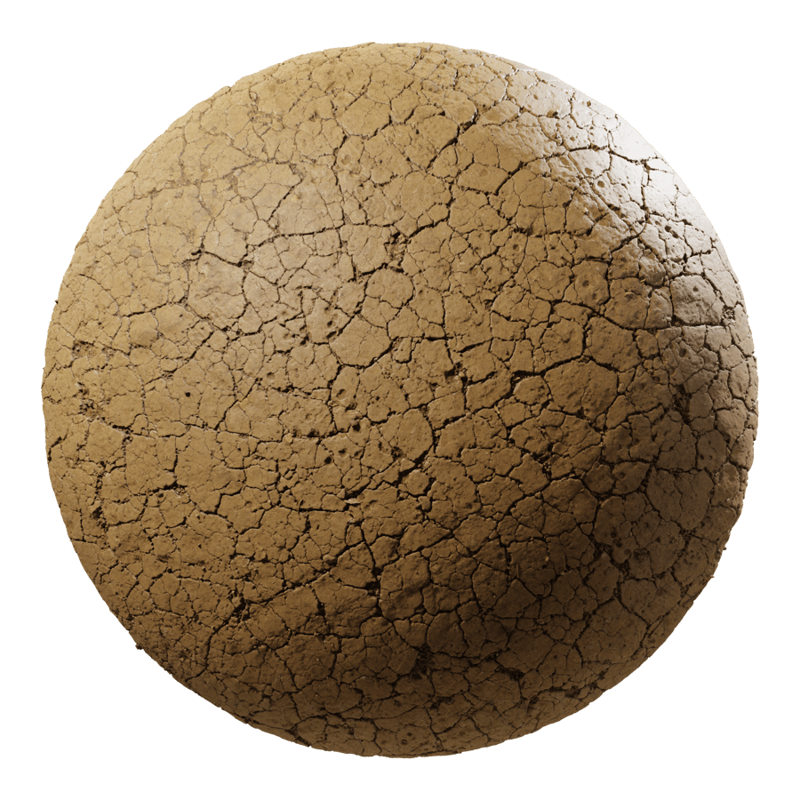 Dry Cracked Mud Texture, Tan