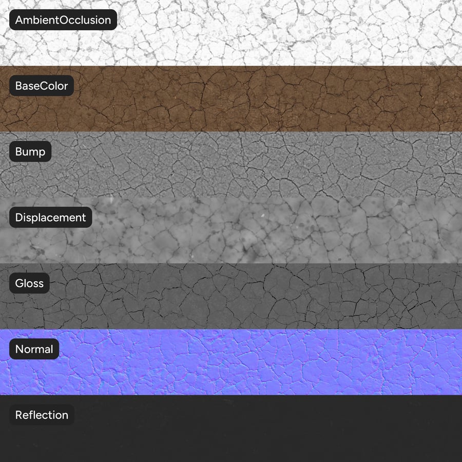 Trockene, rissige Schlammtextur