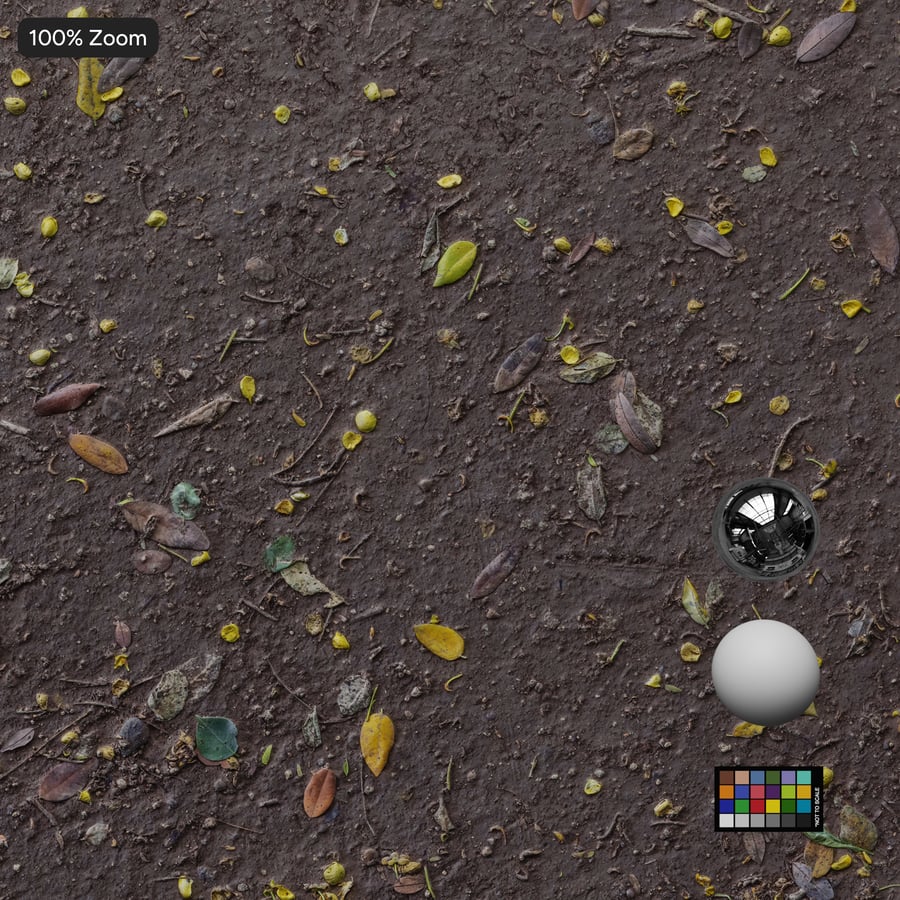 Modder en kleine blaadjes Textuur