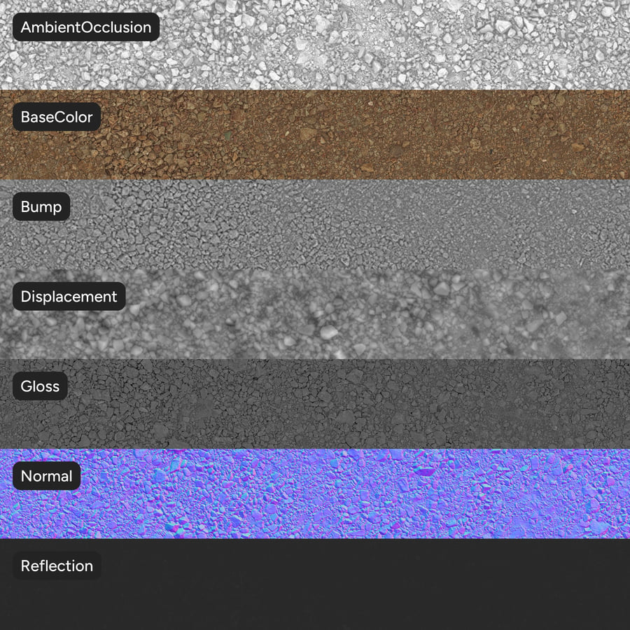 Mixed Chunky Rock Texture