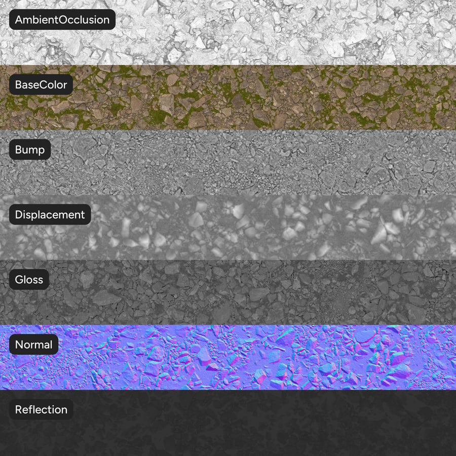 Chunky Rock με υφή βρύου
