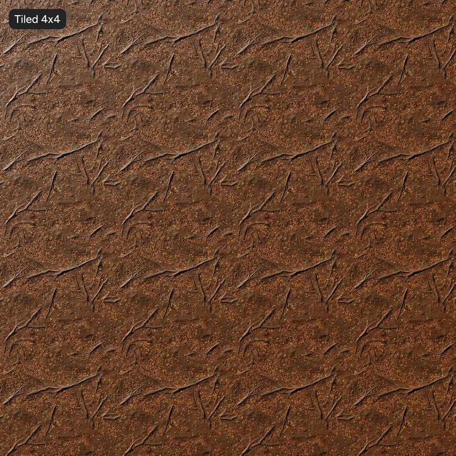 Textura kořenů a listů lesa