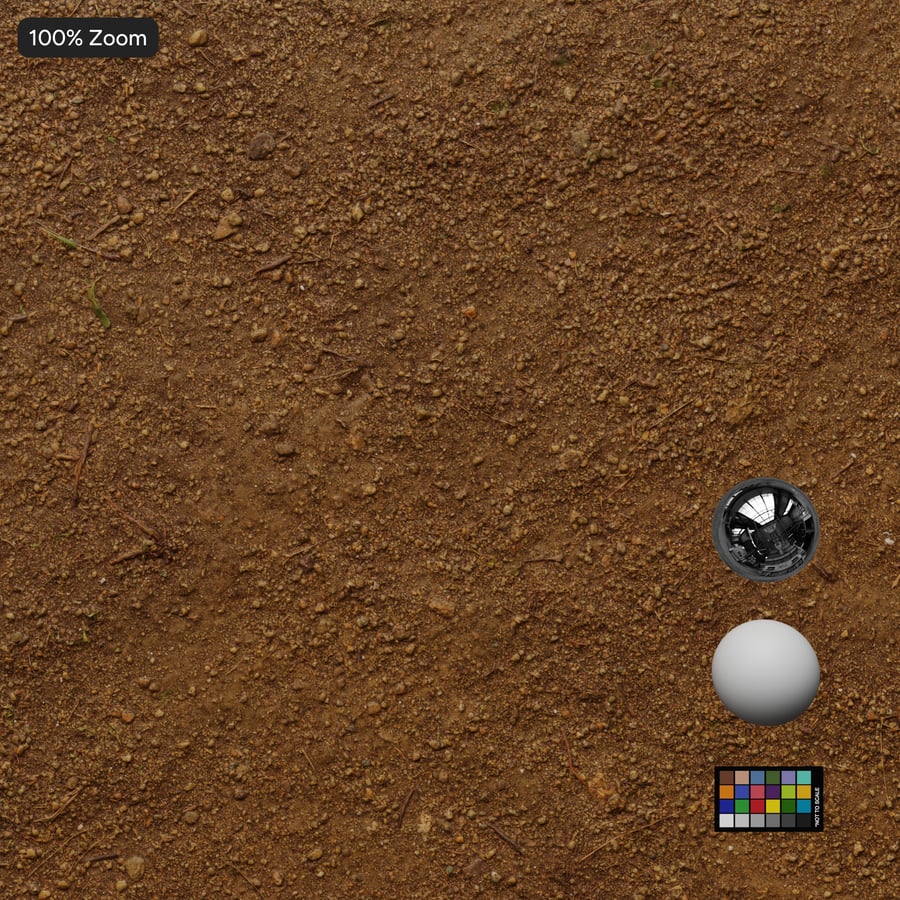 Scattered Pebbles on Dirt Texture