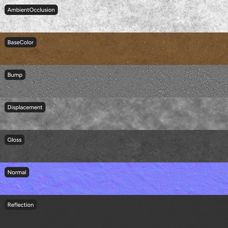 Scattered Pebbles on Dirt Texture