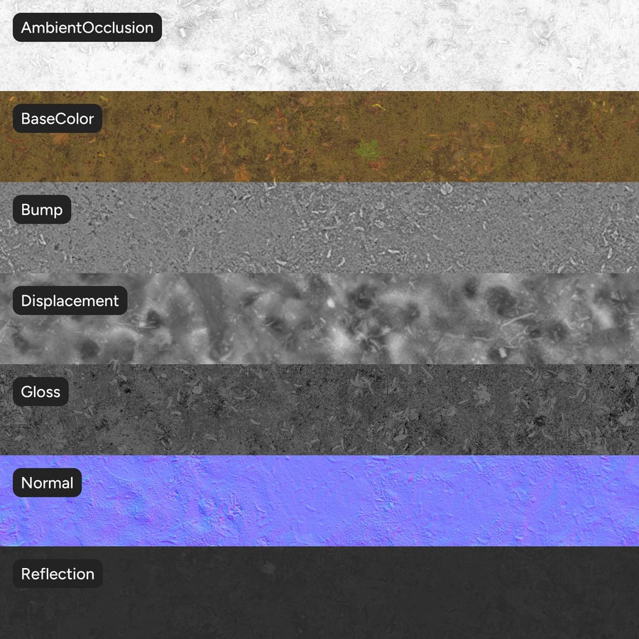 Texture du paillis sur la terre