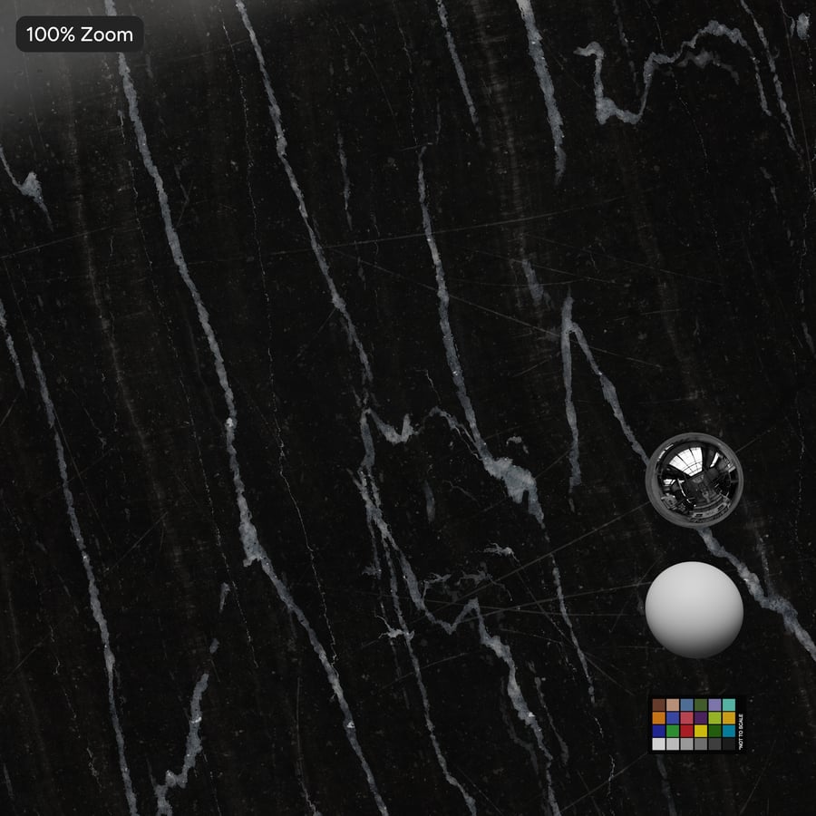 Matte Marble Stone Texture, Cosmic Black