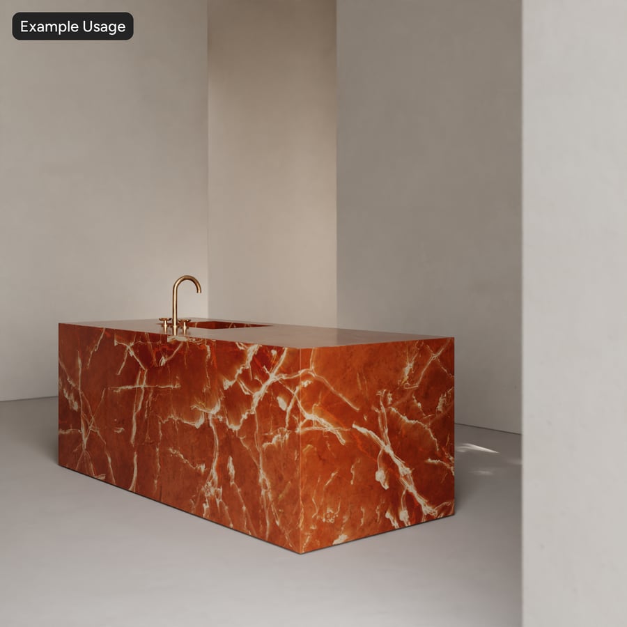 Matte Marble Stone Texture, Red Orange