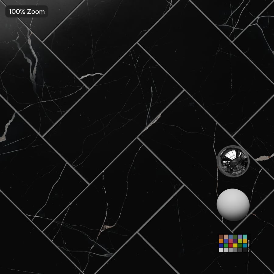 Textura fosca de mármore em espinha de peixe, Atlantis Black