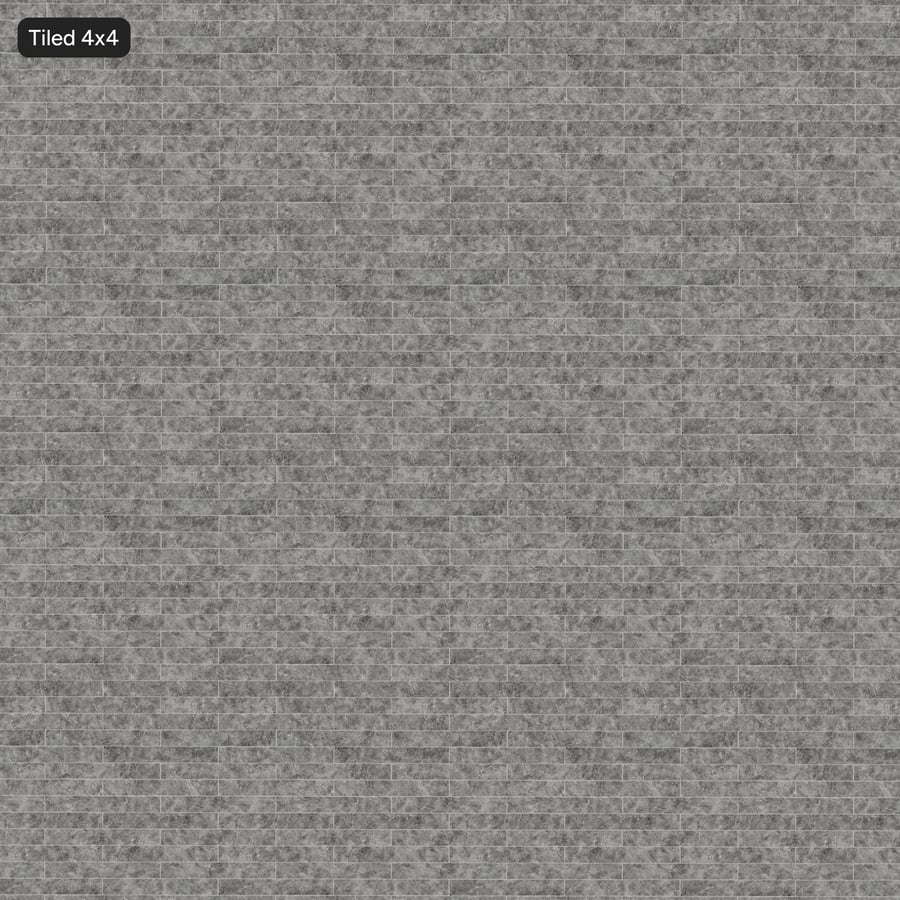 Rechthoekige Offset Marmer, matte textuur, donkergrijs