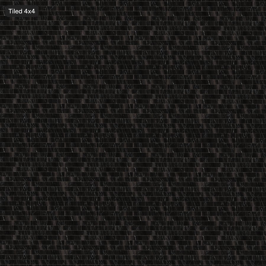 Rectangular Offset Marble Matte Tile Texture, Cosmic Black