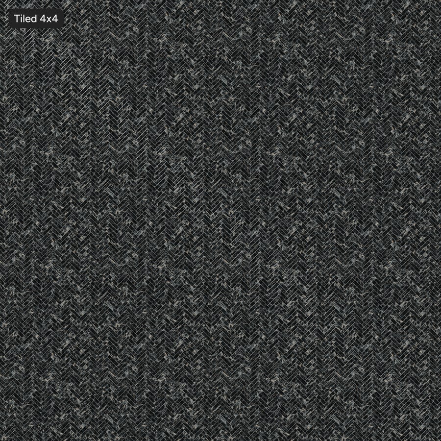Textura de ladrilho fosco de mármore Herringbone, Midnight Vein