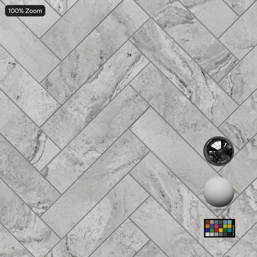 Visgraat Marmer Matte Tegelstructuur, Sirio Grey
