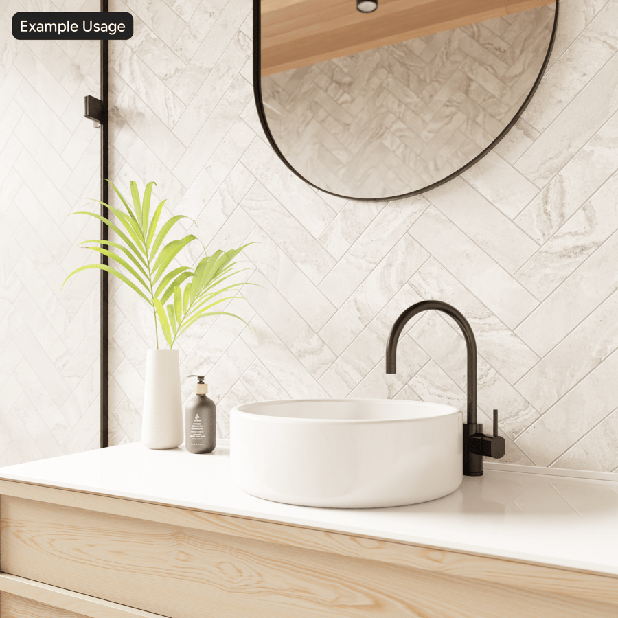 Visgraat Marmer Matte Tegelstructuur, Sirio Grey