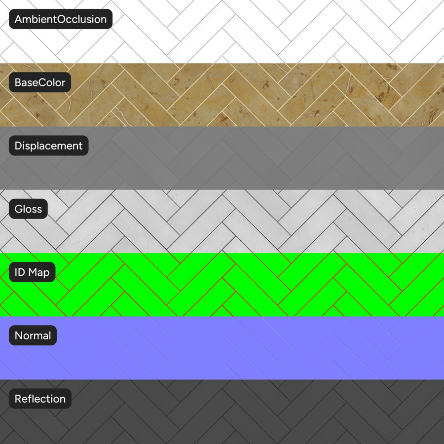 Herringbone márvány matt csempe textúra, Arany