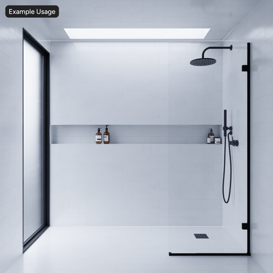 Rectangular Offset Marble Matte Tile Texture, Frosted White