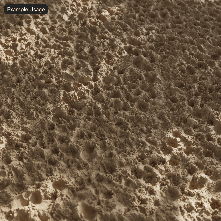 Wet Footprints on Sand Texture, Caramel