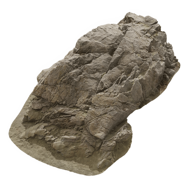Large Sloped Beach Rock Model
