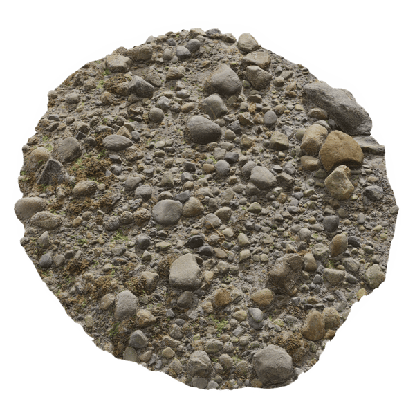 Pile of Small, Smooth Beach Rock Model