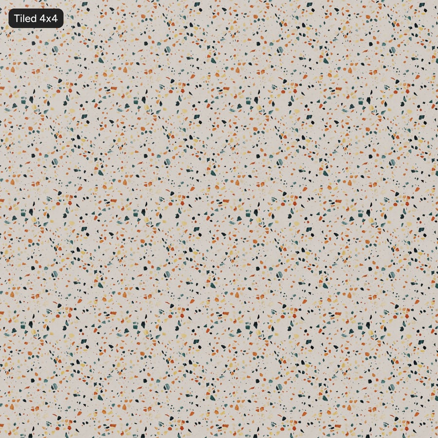 Rainbow Speckled Honed Slab Large Chips Terrazzo Texture