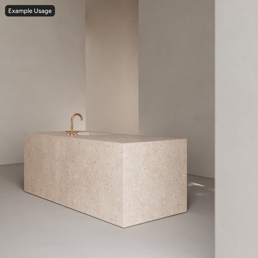 Geschliffene Platte Standard Terrazzo Textur, Blasser Pfirsich