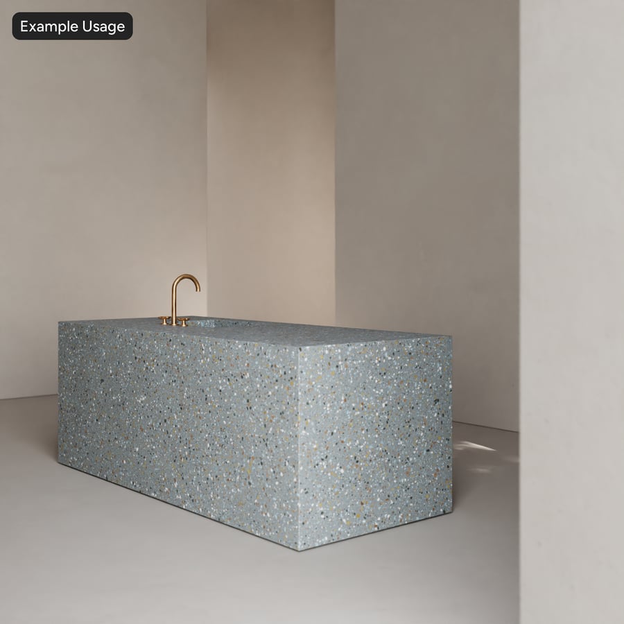 Laje mate Textura padrão Terrazzo, cinzento